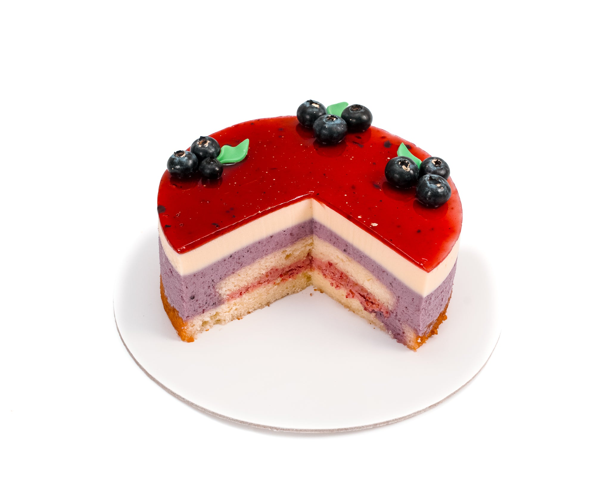 Tort mousse cu afine și ciocolată albă